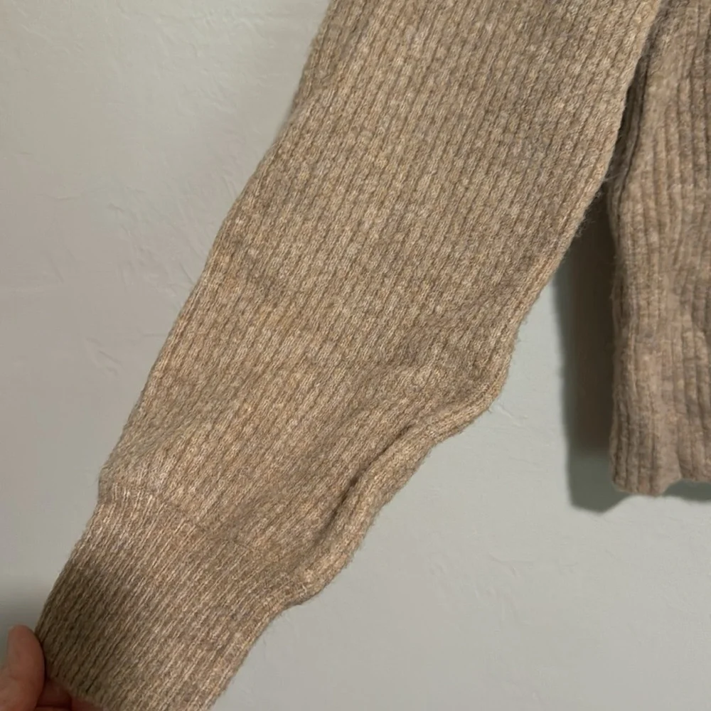 J. Crew Tan Ribbed Crew Neck Sweater
